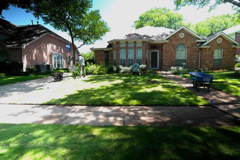 Sod Installation Project near Allen